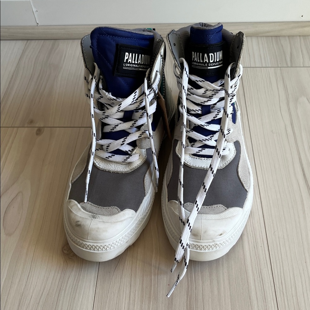 Palladium PALLAKIX 90 TX Blue and Gray High-Top Sneakers UNISEX - Picture 4 of 10